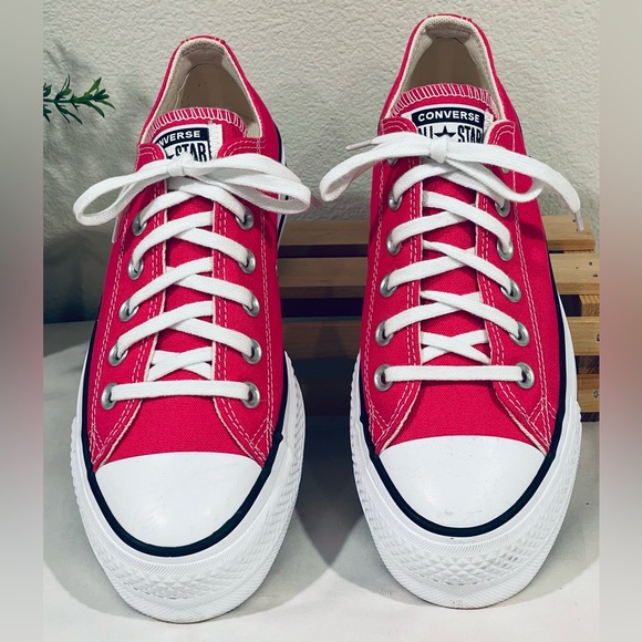 Converse Chuck Taylor All Star Double Stack Platform Low-tops. Hot Oz Pink. - Picture 3 of 11